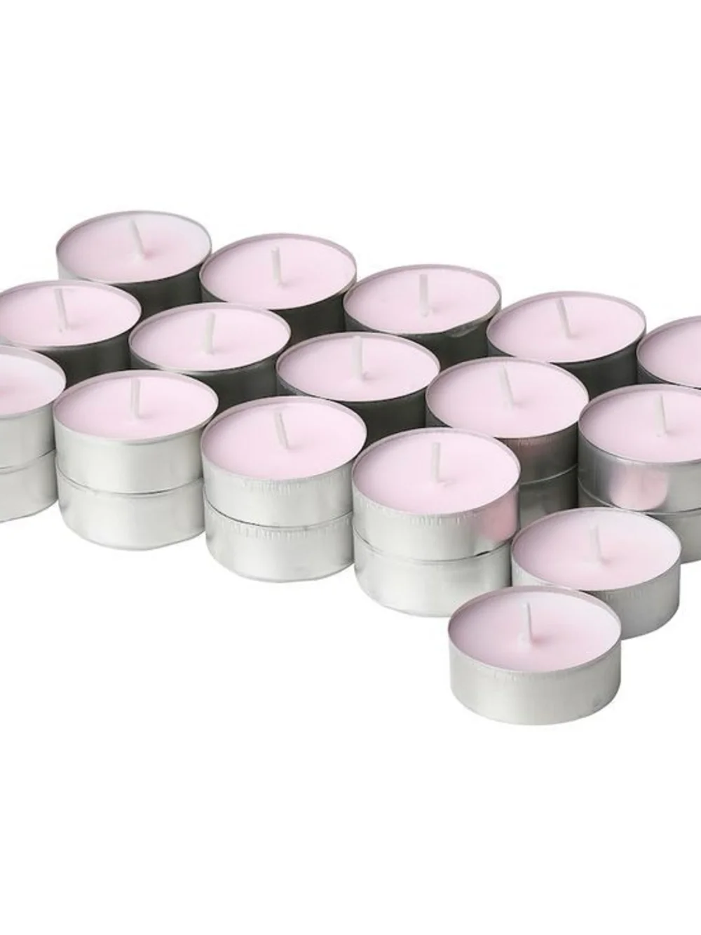 IKEA LUGNARE scented tealight, Jasmine, 3.5 h, pink, 30 count